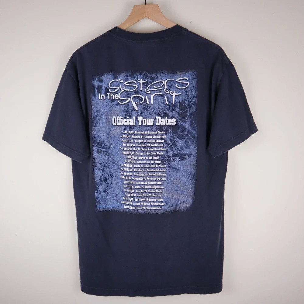 Vintage 2005 Sisters In The Spirit Tour Shirt Kelly Price Yolanda Adams L‎ 21x30